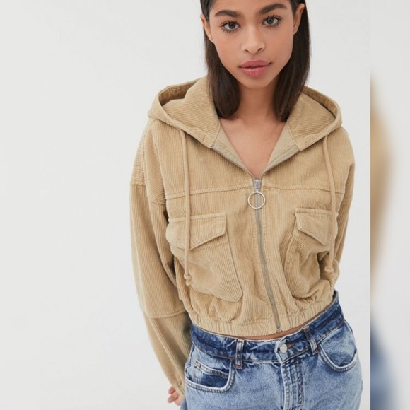 BDG Urban Outfitters Crop Corduroy Bomber Jacket - Picture 1 of 7